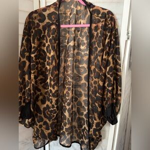 Leopard Print Sheer Wrap
